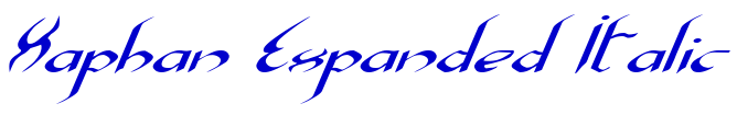 Xaphan Expanded Italic Schriftart